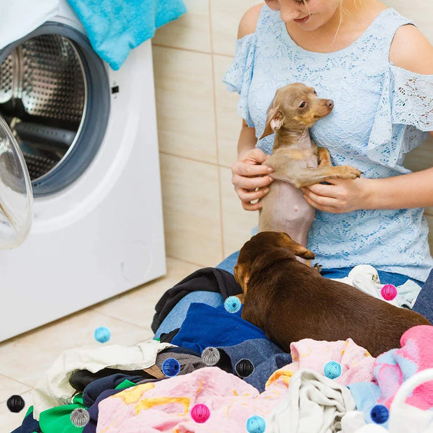 6 Reusable Dryer Nylon Balls for removing Pet Hair - Tutuky