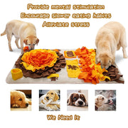 Snuffle mat for interactive dog-feeding game - Tutuky