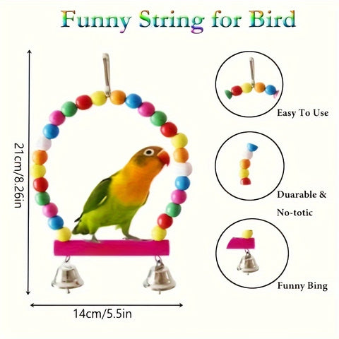 Engaging & Fun 5/15-Piece Bird Toy Set – Keep Your Feathered Friend Entertained! - Tutuky