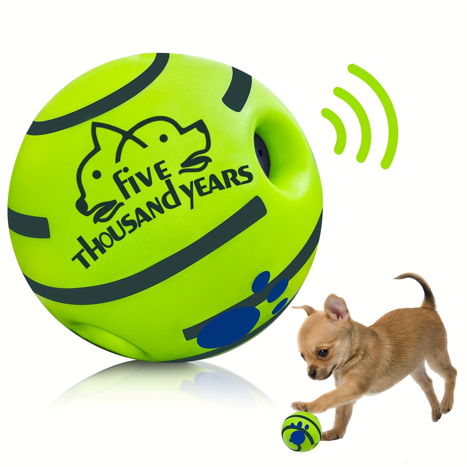 Pet Interactive Giggle Ball Toy, Dog IQ Training Ball Toy - Tutuky