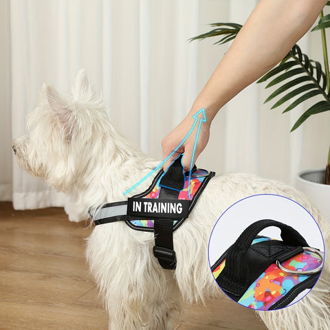 Adjustable Pet Harness With Handle For Easy Walking And Training - Tutuky