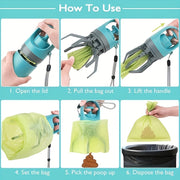 Portable Dog Poop Scooper with Bag Dispenser - Tutuky