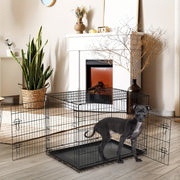 Dog Crate with Divider Panel Double Door - Tutuky