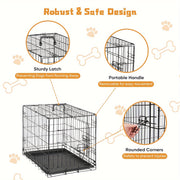 Dog Crate with Divider Panel Double Door - Tutuky