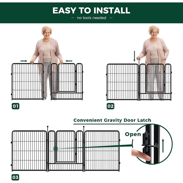 1Panel 24inch Heavy Duty Metal Pet Isolation Fence - Tutuky