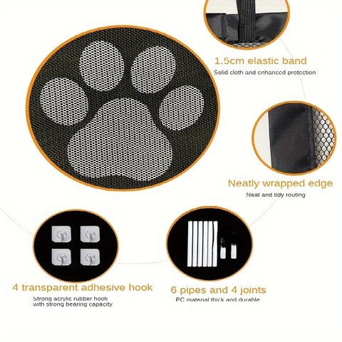 Secure Portable Pet Safety Gate For Doorways - Tutuky