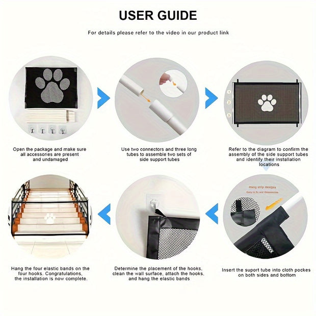 Secure Portable Pet Safety Gate For Doorways - Tutuky