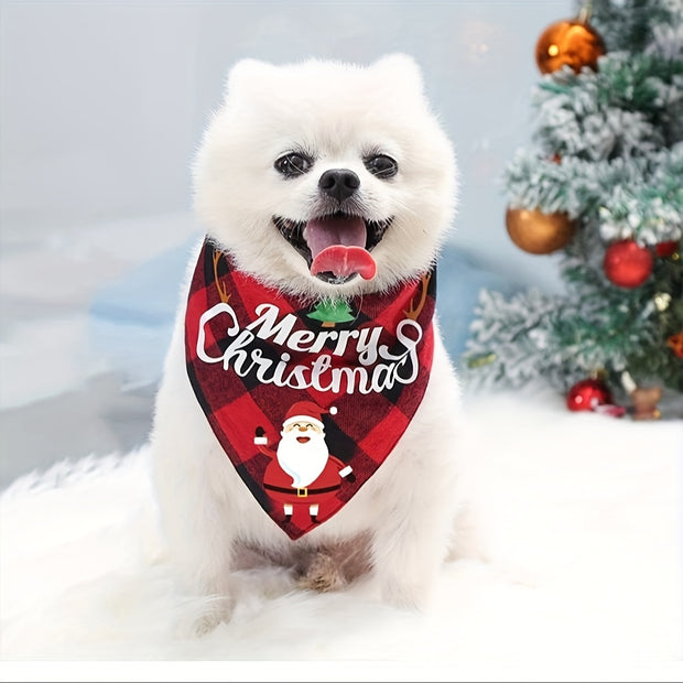 Christmas Pet Triangle Scarf Dog Bandanas - Tutuky