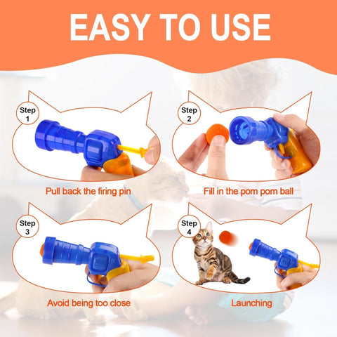 Cat Toy Balls with Launchers Set - Tutuky