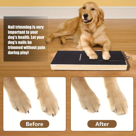 Dog Scratch Pad With Treat Box For Nails - Tutuky